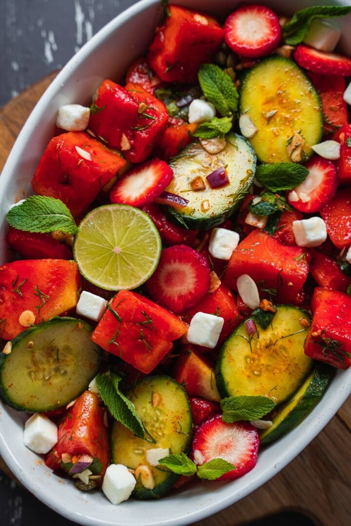 Cucumber and watermelon salad