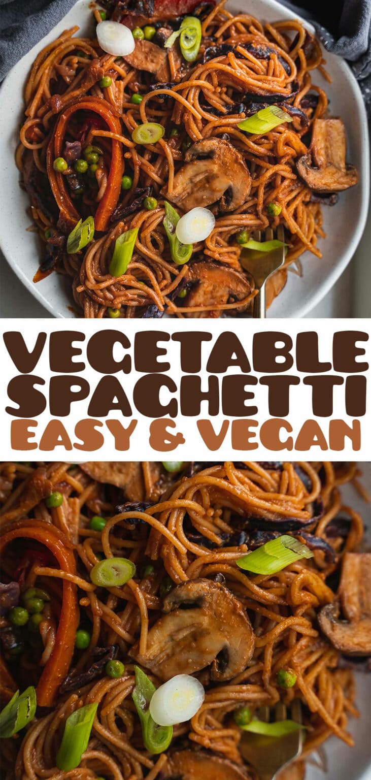 Easy Vegetable Spaghetti | Earth of Maria