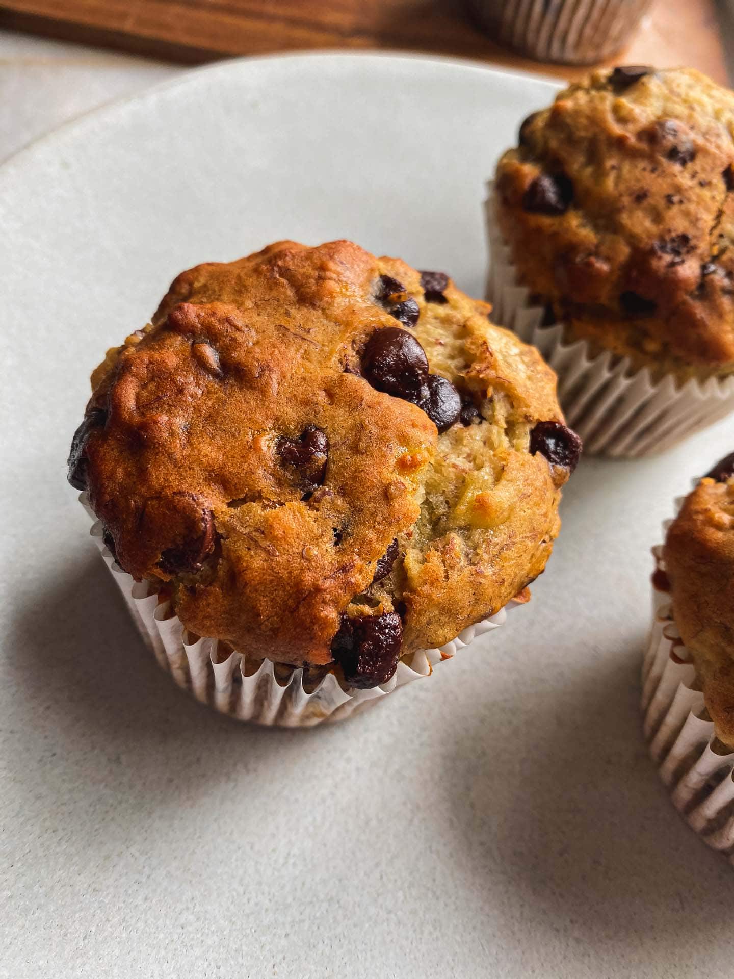 Vegan Banana Chocolate Chip Muffins