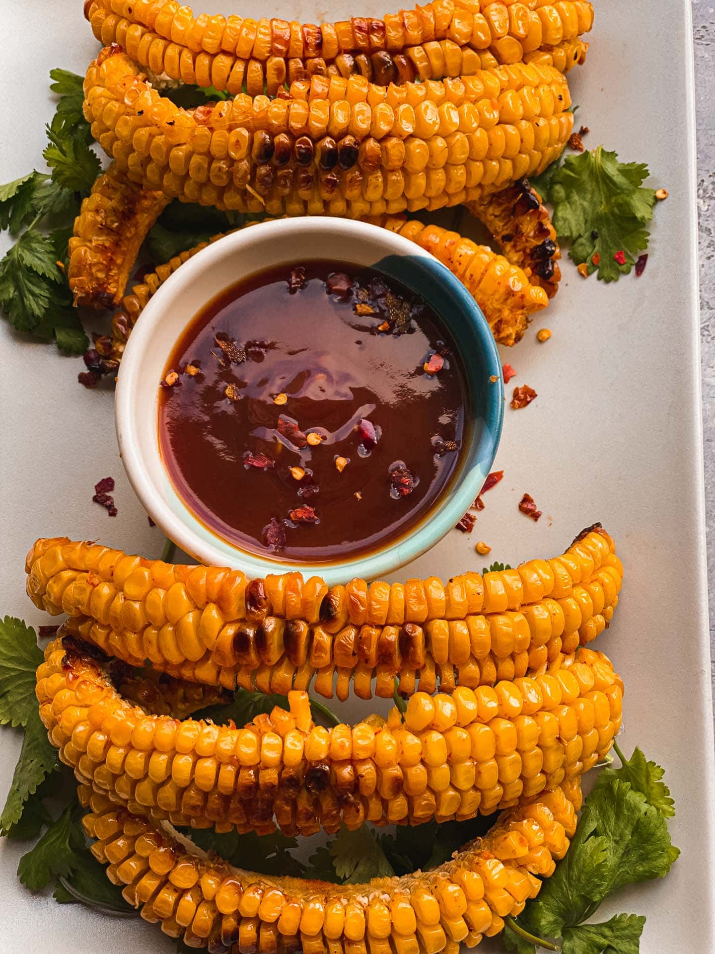 Garlic Butter Corn Ribs (Vegan)