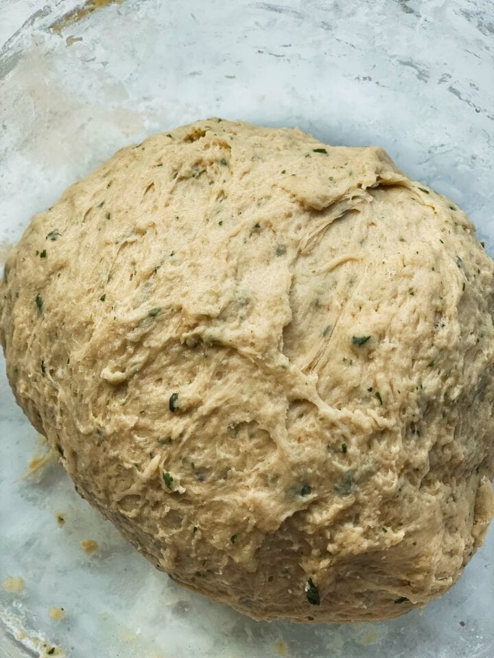 Bread dough in a bowl