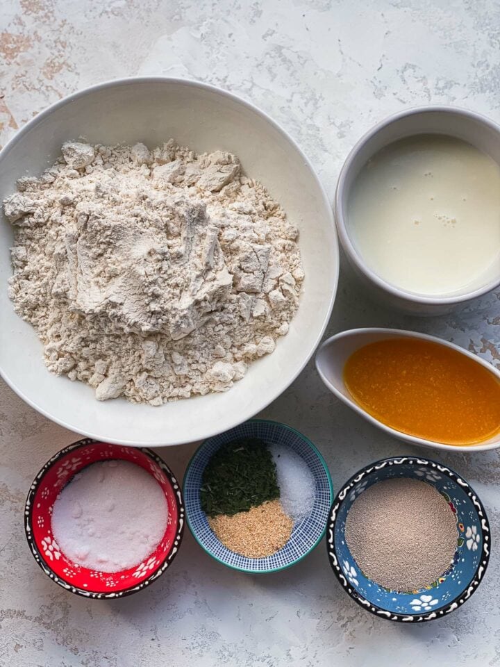 Ingredients for skillet bread
