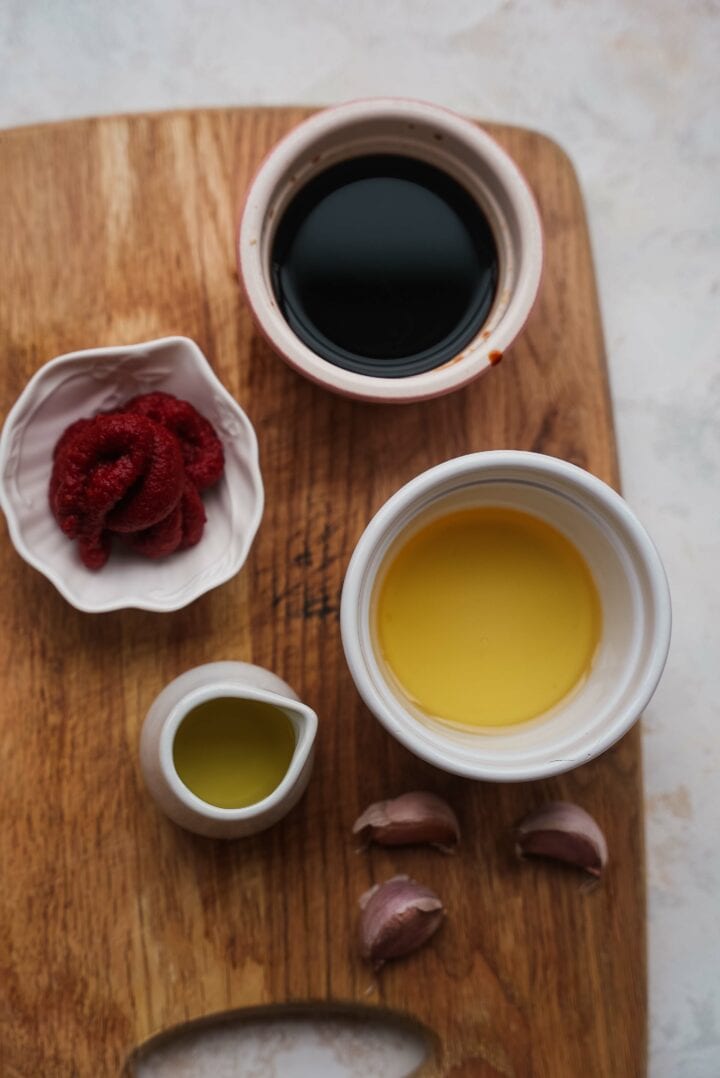 Ingredients for maple glaze