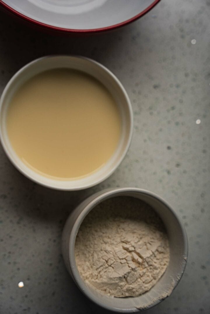 Ingredients for vegan batter