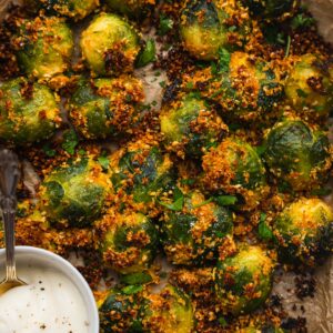 Smashed Brussels sprouts