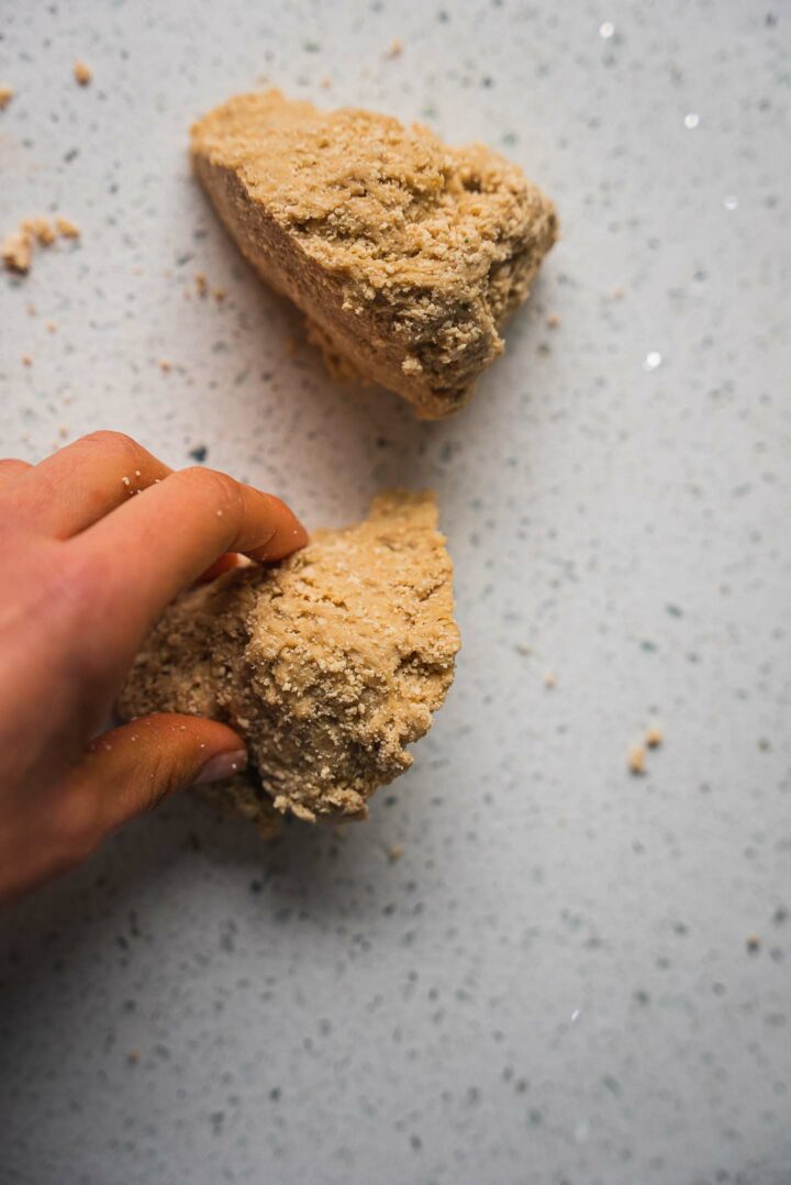 Vital wheat gluten dough