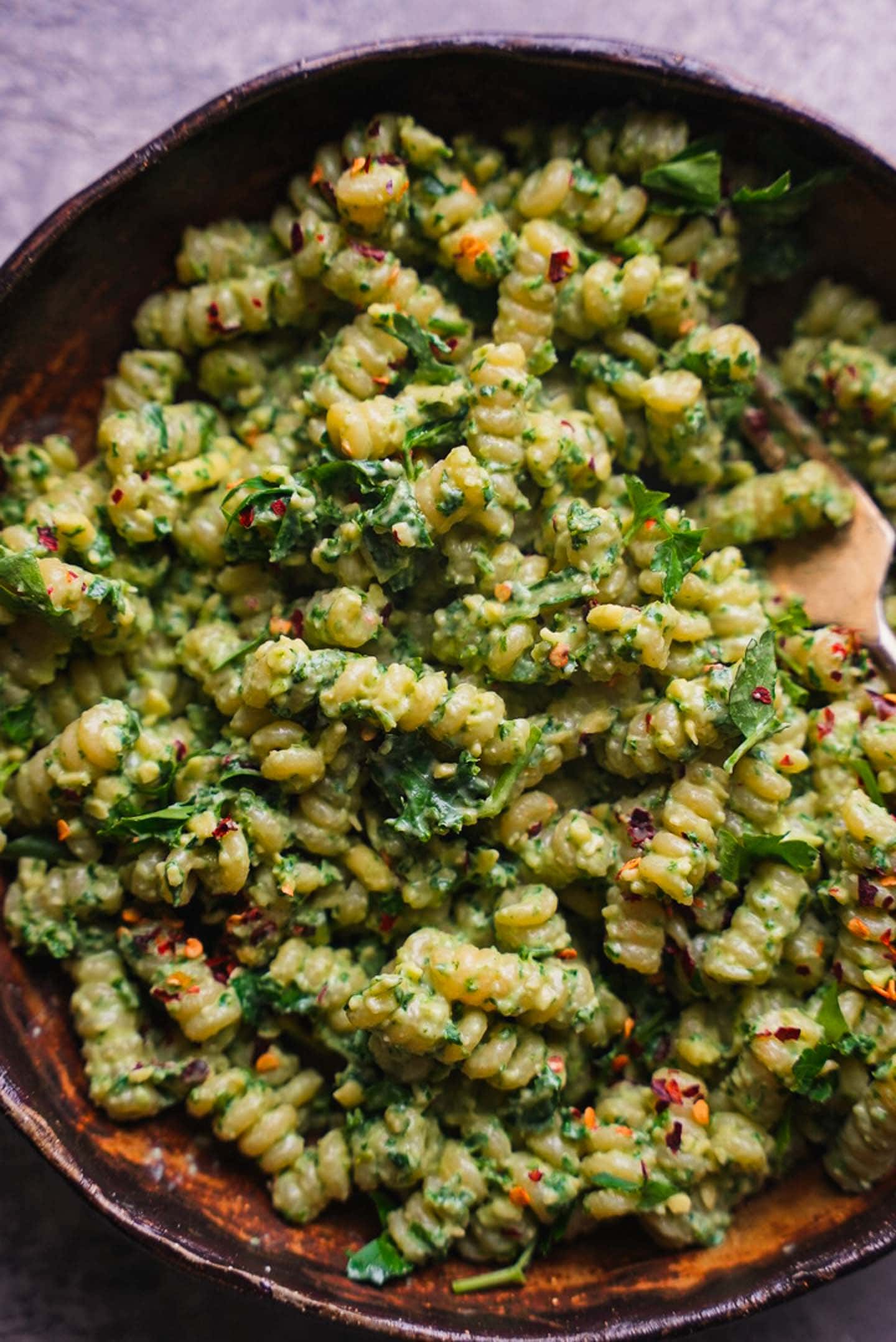 Kale Pasta With Lemon