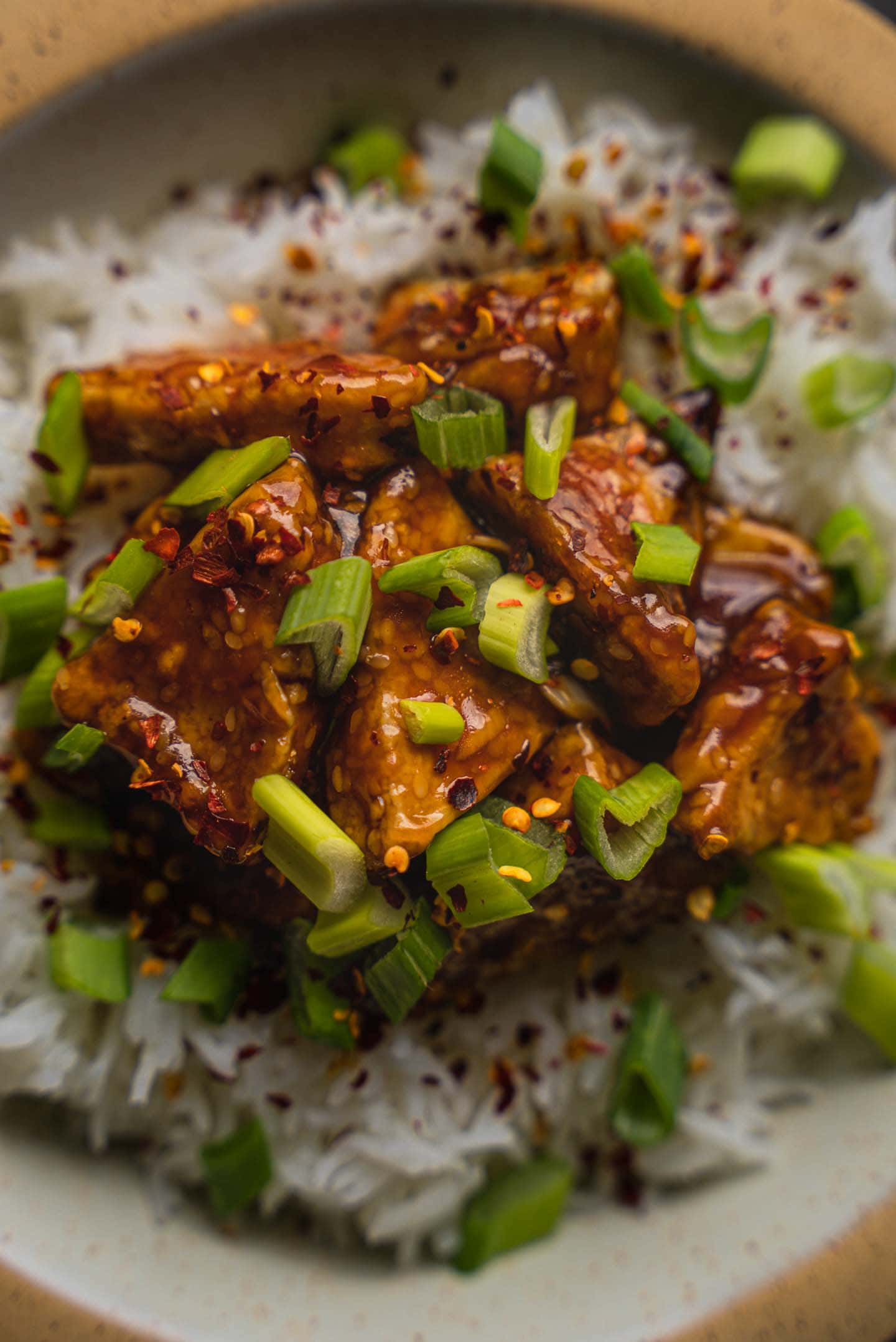 Crispy Teriyaki Tofu