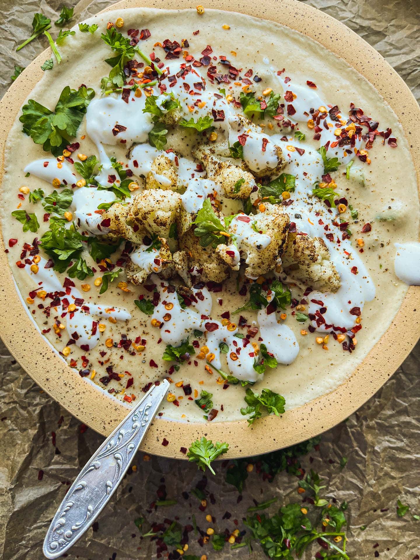 Roasted Vegan Cauliflower Soup